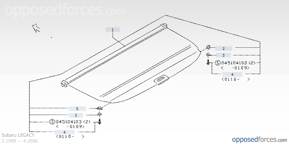 2003 subaru outback cargo cover