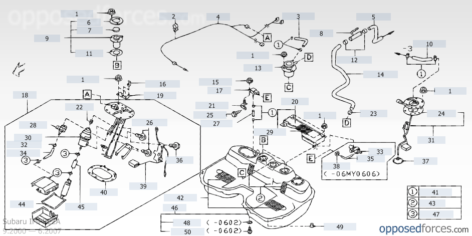 Fuel tank — Illustration #6, Subaru IMPREZA
