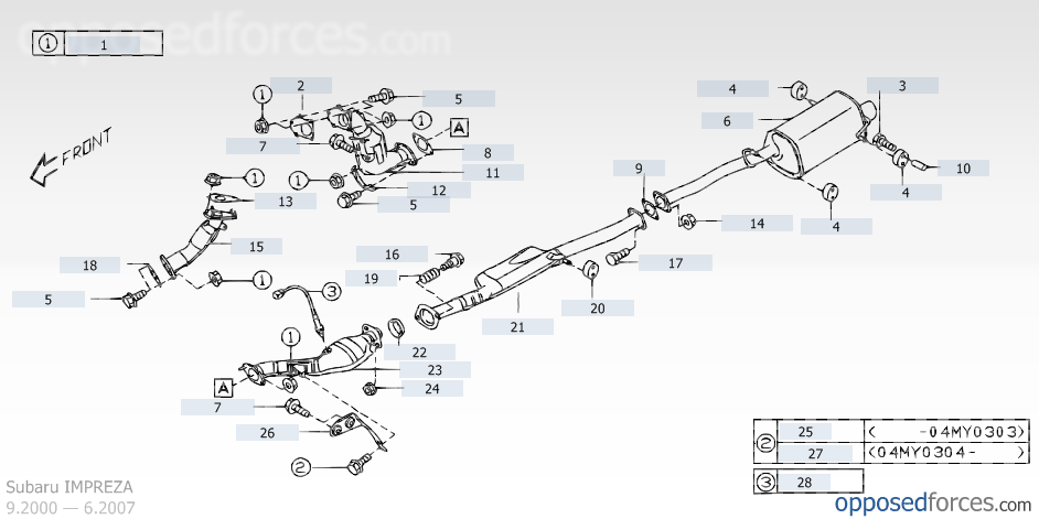 2002 subaru wrx exhaust