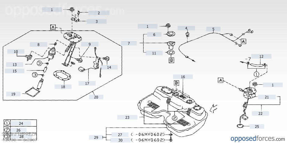 Fuel tank — Illustration #2, Subaru IMPREZA