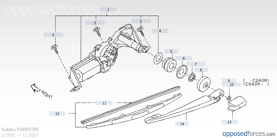 subaru rear wiper arm replacement